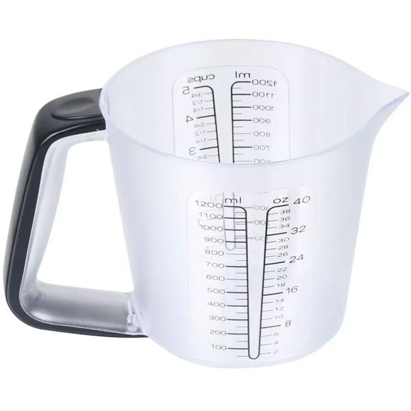 Digital 2in1 kitchen scales with measuring jug, 1.5L: weighing & measuring in one, precise & easy to clean, for baking, cooking & enjoyment