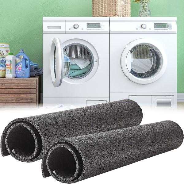 2er-Set Anti-Vibrations-Matte aus Gummi, 60 x 0,6 x 60 cm, Schalldämmplatte aus stabilem Gummigranulat für Waschmaschine, Trockner, u.v.m.