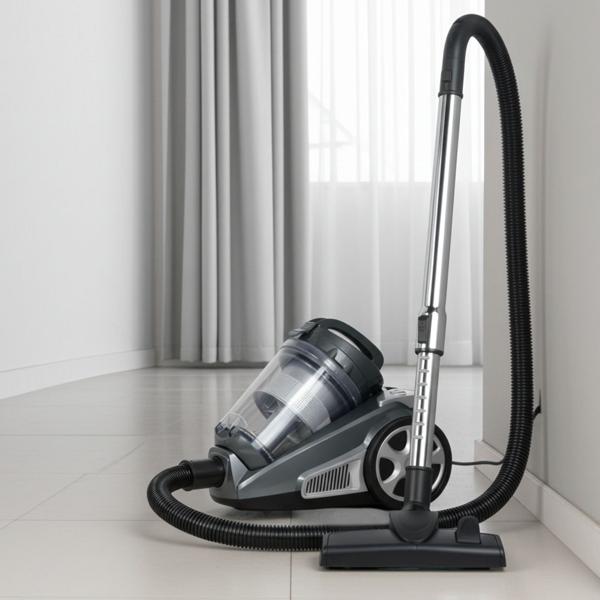 Cyclonic vacuum cleaner (850W, bagless) - anthracite-silver, turbo suction power + HEPA filter - Thorough cleaning, top performance