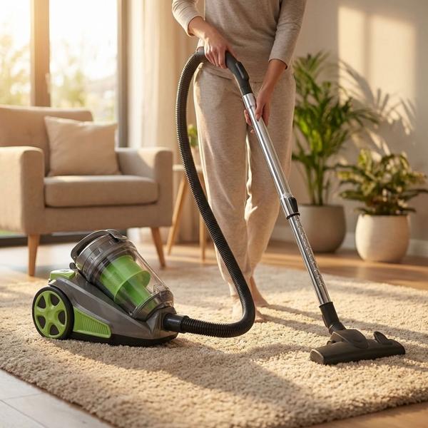 Potente aspirapolvere verticale a ciclone: 850 W, senza sacco, verde antracite, potenza di aspirazione turbo per una pulizia profonda