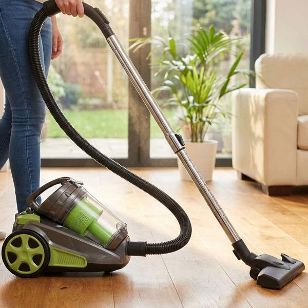 Potente aspirapolvere verticale a ciclone: 850 W, senza sacco, verde antracite, potenza di aspirazione turbo per una pulizia profonda