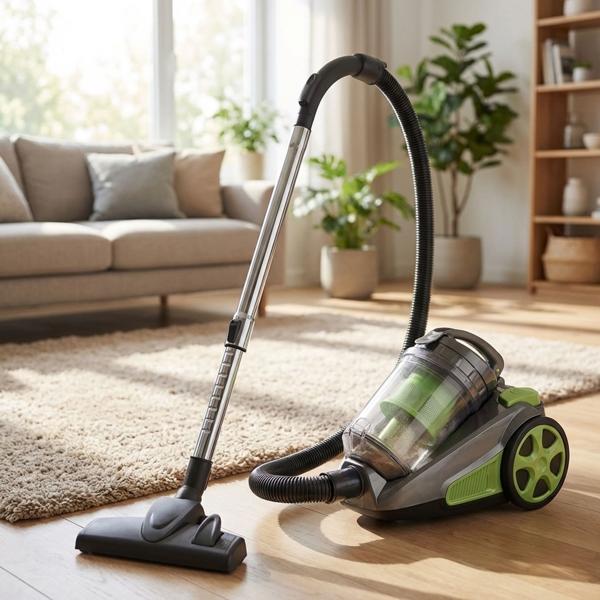 Potente aspirapolvere verticale a ciclone: 850 W, senza sacco, verde antracite, potenza di aspirazione turbo per una pulizia profonda