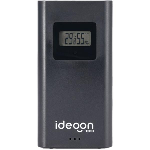 Modern wireless weather station in color: Frameless LCD display for precise weather forecast & hygrometer - With outdoor sensor