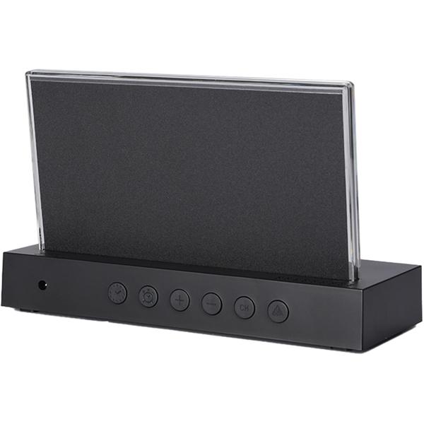 Modern wireless weather station in color: Frameless LCD display for precise weather forecast & hygrometer - With outdoor sensor