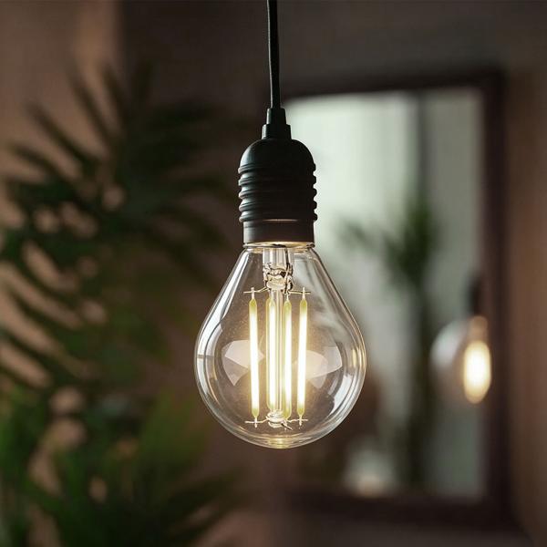 Set di 3 lampadine LED a filamento G45 E14 4 W 400 lm bianco caldo 2500 K lampadina vintage lampada retrò dimmerabile luce calda forma a globo Edison lampada a goccia