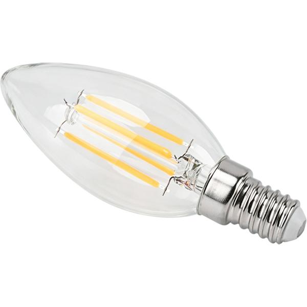 Lampada a candela LED a filamento C35 E14 4 W 400 lm bianco caldo 2500 K lampadina vintage lampada retrò luce calda forma candela