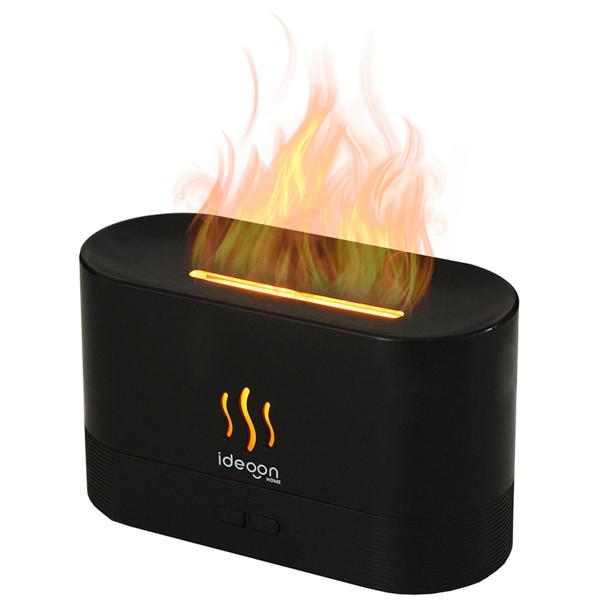 Elegante diffusore di aromi con effetto fiamma – Umidificatore a ultrasuoni ultra silenzioso, USB, arresto automatico, autonomia 10 h per camera da letto e ufficio