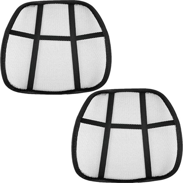 Lot de 2 supports lombaires ergonomiques en maille pour s‘asseoir confortablement au poste de travail, en télétravail, en voiture, au bureau et plus encore