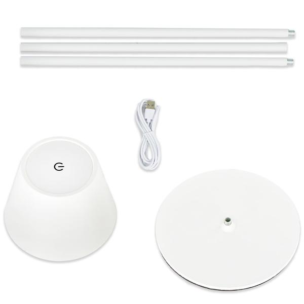 set di 2 Moderne lampade da terra LED regolabili in altezza, dimmerabili, bianche, 50 /90/130 cm - un‘elegante luce d‘atmosfera per soggiorno, camera da letto e ufficio