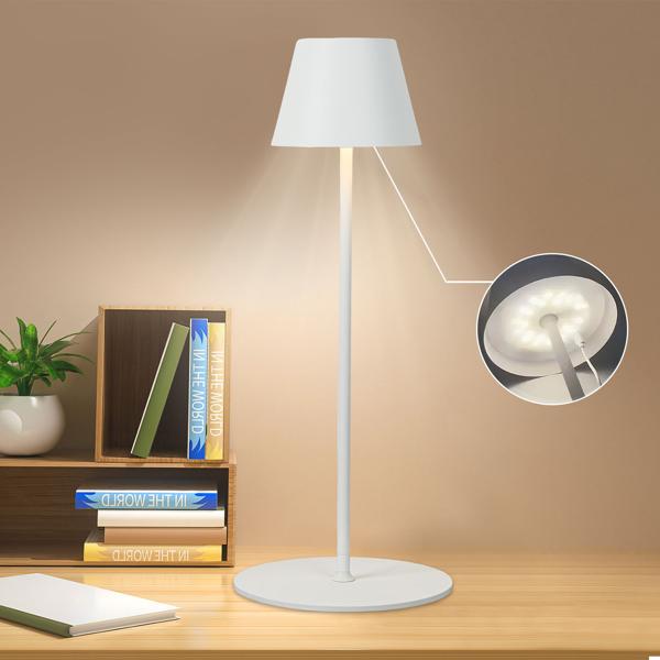 set di 2 Moderne lampade da terra LED regolabili in altezza, dimmerabili, bianche, 50 /90/130 cm - un‘elegante luce d‘atmosfera per soggiorno, camera da letto e ufficio