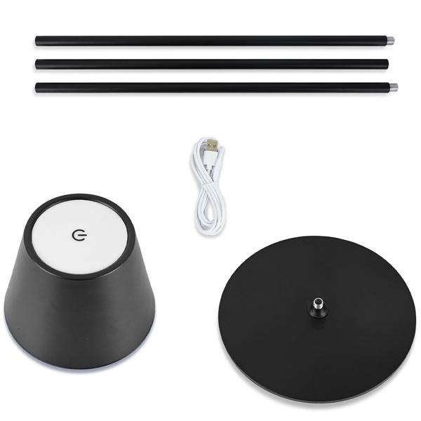 Moderna lampada da terra a LED regolabile in altezza, dimmerabile, nera, 50 /90/130 cm - un‘elegante luce d‘atmosfera per soggiorno, camera da letto e ufficio