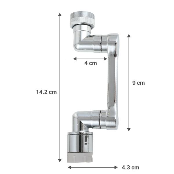 1080° Drehbarer Wasserhahn-Aufsatz: Für Bad & Küche – Ein flexibler Armatur-Sprudler – Spart Wasser & bringt Komfort