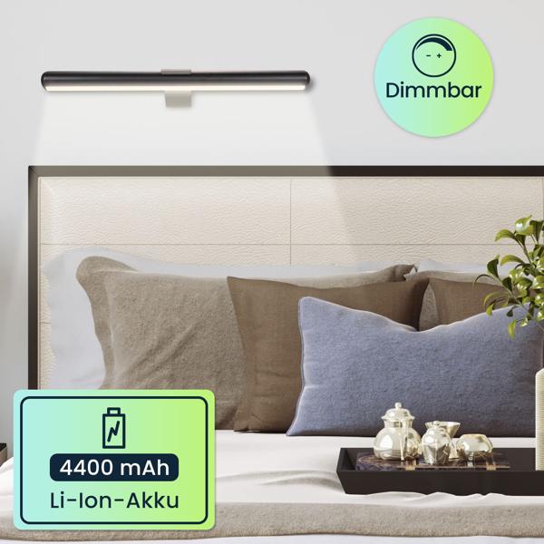 Elegante Wand- und Bildleuchte mit Fernbedienung & Touch Schalter, USB- & Akkubetrieb, dimmbar: Eine flexible LED-Lampe für Kunst & Ambiente