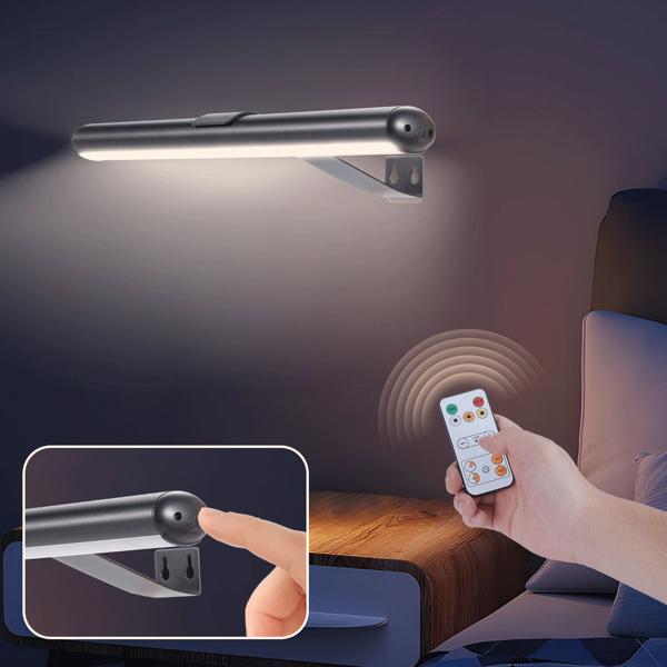 Elegante Wand- und Bildleuchte mit Fernbedienung & Touch Schalter, USB- & Akkubetrieb, dimmbar: Eine flexible LED-Lampe für Kunst & Ambiente