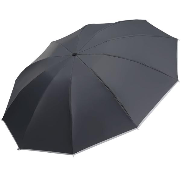 set di 2 ombrelli pieghevoli con torcia LED, Ø105 cm, nero: un compagno perfetto per tutte le stagioni in caso di buio e pioggia