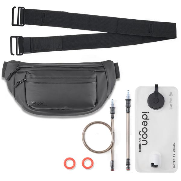 Sac banane ultraléger avec poche à eau 1 l – idéal pour randonnée, course à pied, vélo, sport et plein air