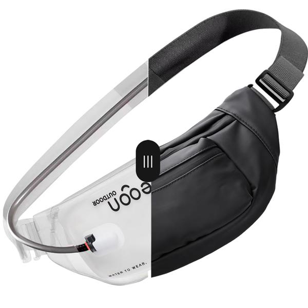 Sac banane ultraléger avec poche à eau 1 l – idéal pour randonnée, course à pied, vélo, sport et plein air