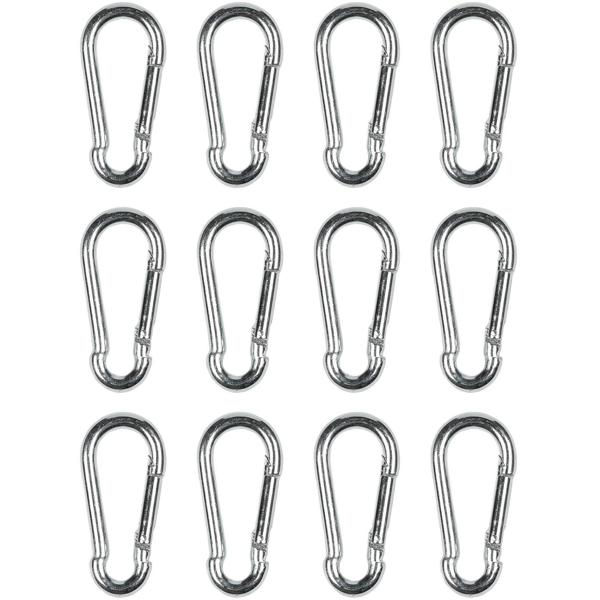 Pullther Set 20 Moschettoni Multifunzionali 50 Mm In Alluminio - Per Escursionismo, Campeggio E Pesca