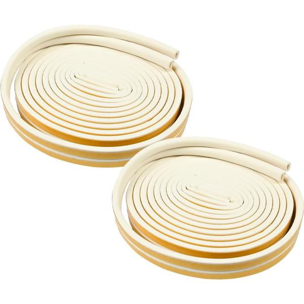 Strisce di esclusione delle correnti d‘aria D-Profile bianche, set di 4 (3 m x 9x4 mm): Autoadesivi, resistenti e a risparmio energetico - Perfetti contro freddo, rumore e polvere!