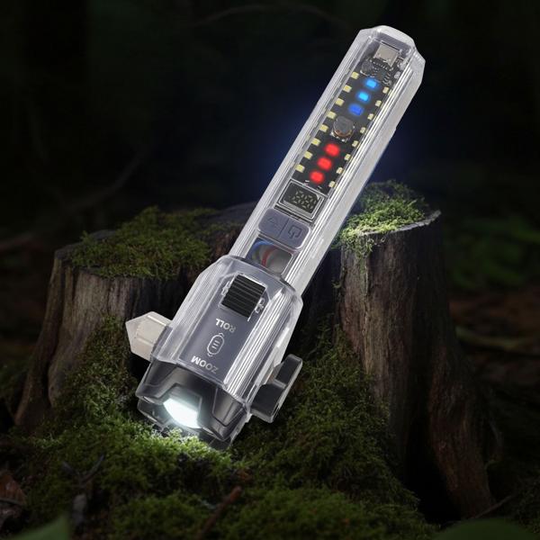 2er-Set Leistungsstarke Akku-Taschenlampe mit Notfallhammer & Gurtschneider: Ihr zuverlässiger Begleiter für Auto, Camping & Notfälle, Sicherheit unterwegs!