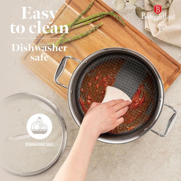 Set di pentole Premium, 8 pezzi - set di pentole eleganti e robuste per l‘uso quotidiano, pentole e padelle di alta qualità per un uso professionale in qualsiasi cucina