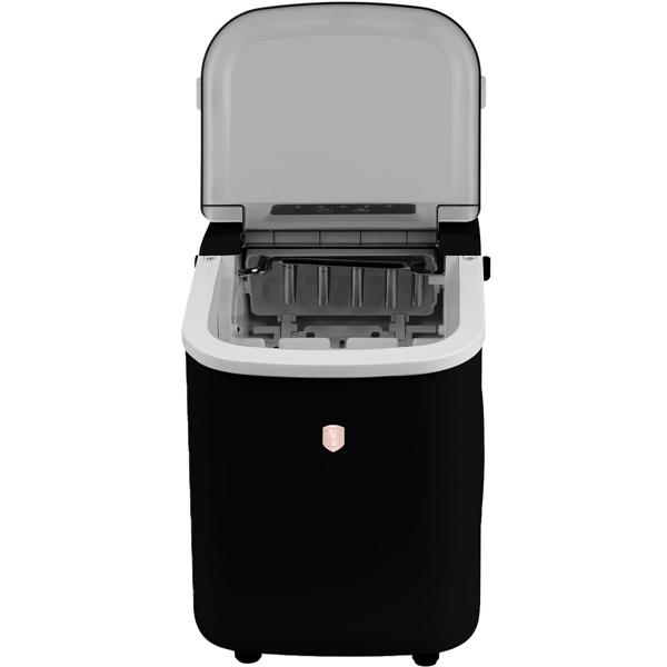 Premium Ice Machine & Ice Cube Maker Black-Rose Gold, 9 Perfect Ice Cubes in 6 Minutes & 10 kg/24h, Compact for Bar & Kitchen
