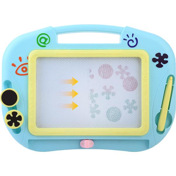 Magnetische Zaubertafel 32x23 cm – Wiederbeschreibbare Maltafel mit Magnetstift & 2 Stempeln, kreative Frühförderung und Reisespiel für Kinder