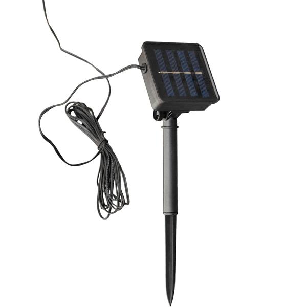 Guirlande lumineuse solaire extra longue 12,5m : 100 LED blanc chaud avec 8 effets lumineux - Décoration de jardin & éclairage parfaits