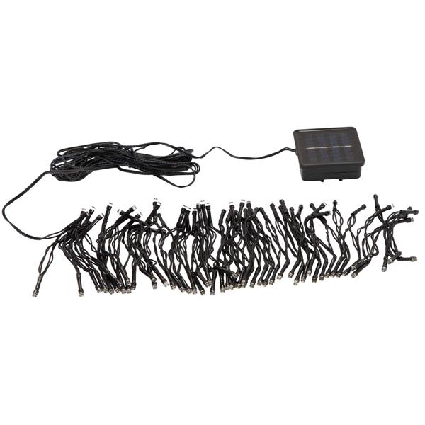 Guirlande lumineuse solaire extra longue 12,5m : 100 LED blanc chaud avec 8 effets lumineux - Décoration de jardin & éclairage parfaits