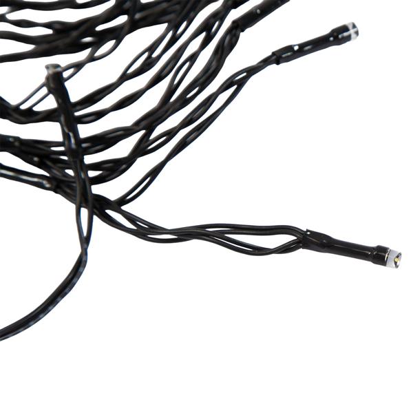 Guirlande lumineuse solaire extra longue 12,5m : 100 LED blanc chaud avec 8 effets lumineux - Décoration de jardin & éclairage parfaits