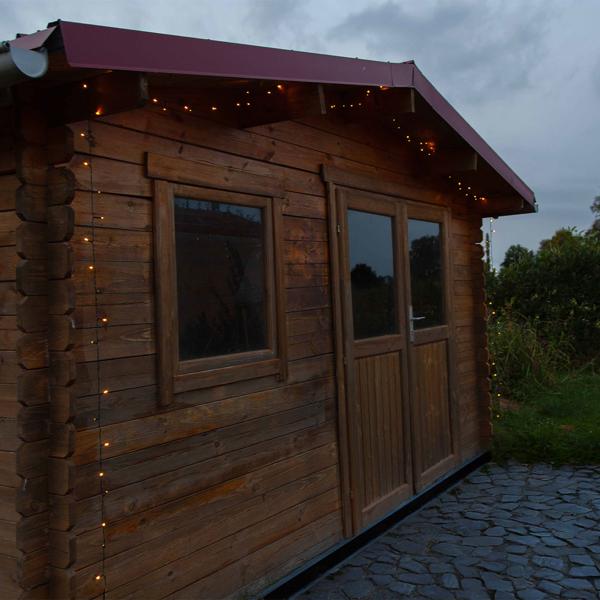 Guirlande lumineuse solaire extra longue 12,5m : 100 LED blanc chaud avec 8 effets lumineux - Décoration de jardin & éclairage parfaits