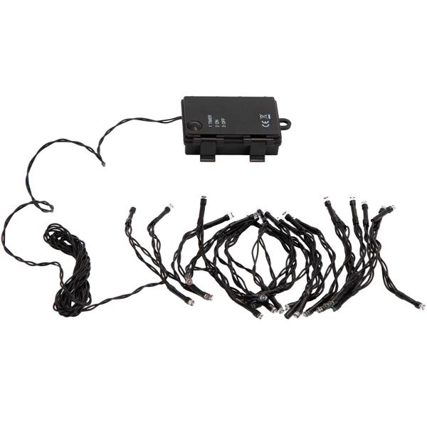 Multicolor LED fairy lights for indoors and outdoors, 40 LEDs, colorful, timer, IP44, battery, magical lighting effects at home, balcony or garden