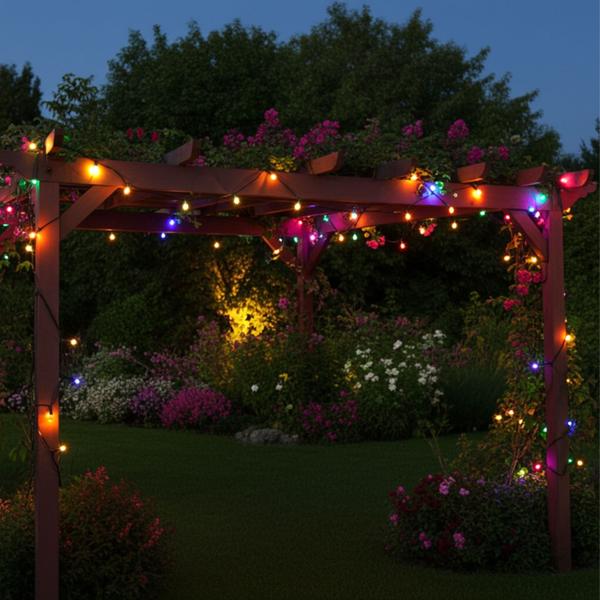 set di 2 luci LED multicolore per interni ed esterni, 40 LED, colorate, timer, IP44, batteria, magici effetti luminosi in casa, balcone o giardino