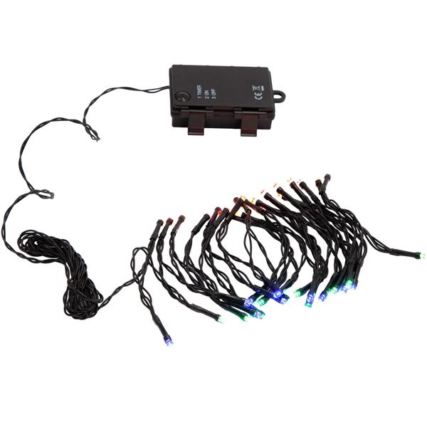 set di 2 luci LED multicolore per interni ed esterni, 40 LED, colorate, timer, IP44, batteria, magici effetti luminosi in casa, balcone o giardino