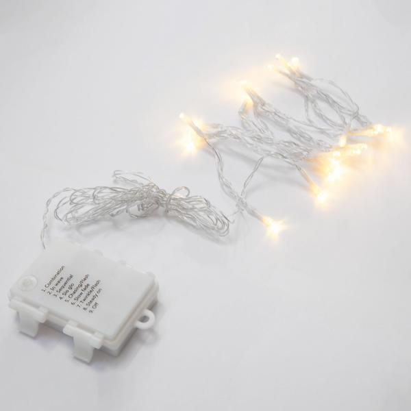 Luci di fata bianco caldo 1,7 m: decorazione d‘atmosfera con 8 modalità e timer - libertà senza fili grazie alla batteria, ideale per interni ed esterni