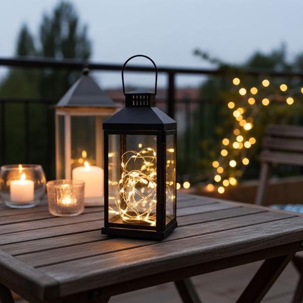 Luci di fata bianco caldo 1,7 m: decorazione d‘atmosfera con 8 modalità e timer - libertà senza fili grazie alla batteria, ideale per interni ed esterni