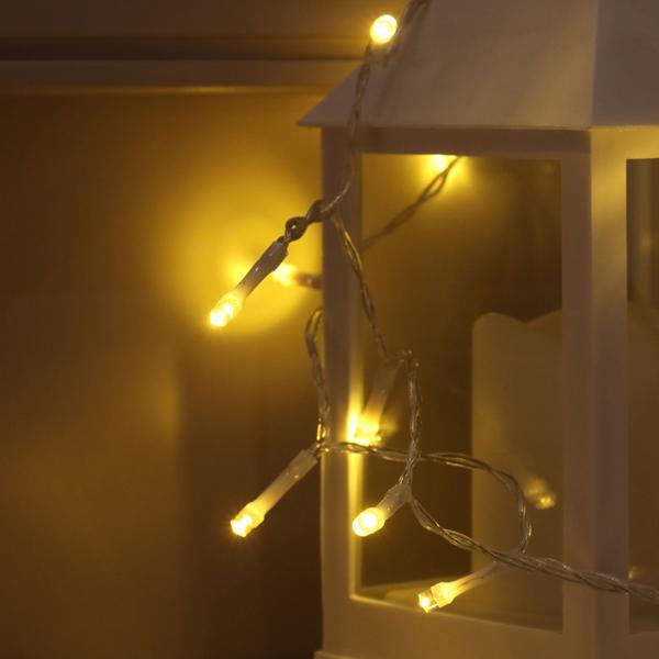 set of 2 LED fairy lights warm white 1.7m: Atmospheric decoration with 8 modes & timer - Cordless freedom with battery, ideal for indoor & outdoor use