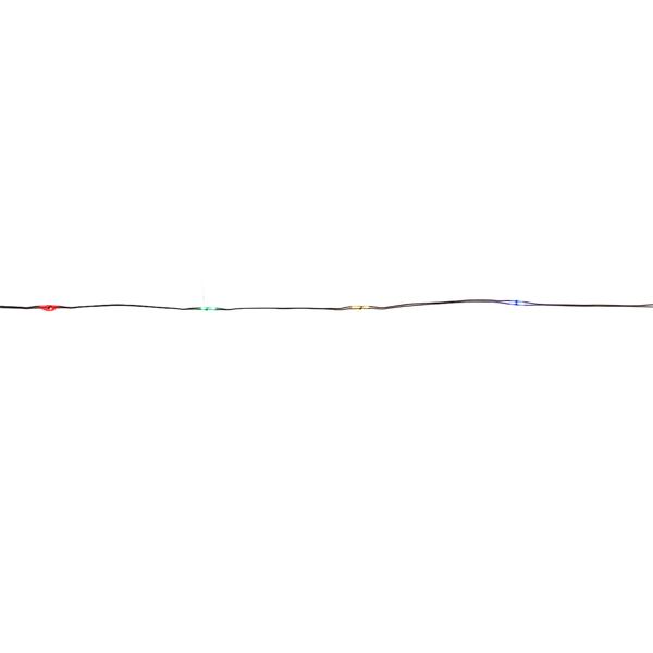 Catena luminosa in filo multicolore 80 LED IP44, 425 cm, a batteria - luci colorate per decorazioni d‘atmosfera per interni ed esterni