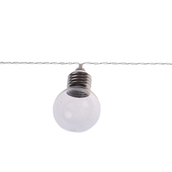 set of 2 solar LED fairy lights with 20 LEDs, light bulb shape, 2.85 meters, IP44