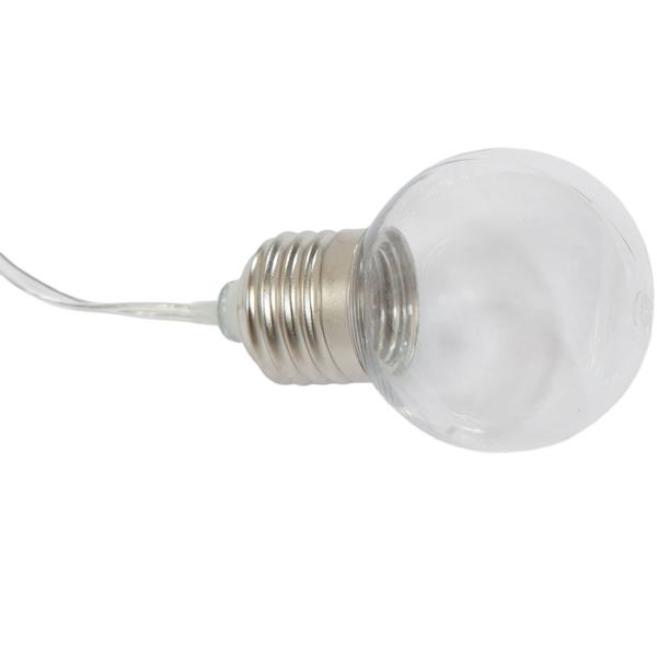 set of 2 solar LED fairy lights with 20 LEDs, light bulb shape, 2.85 meters, IP44