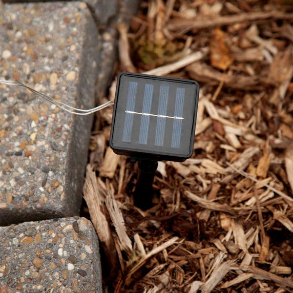 set of 2 solar LED fairy lights with 20 LEDs, light bulb shape, 2.85 meters, IP44