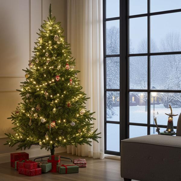 Set of 2 wonderful LED string lights, 50 warm white LEDs – timer function, weatherproof IP44 for indoor & outdoor - decor for Christmas, garden, windows, and more.