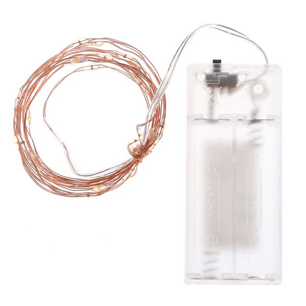 2er-Set Traumhafte Draht Lichterkette 40 LEDs, warmweiss, 2m – Gemütliche Weihnachts-Deko für Innen – Batteriebetrieben, IP20 