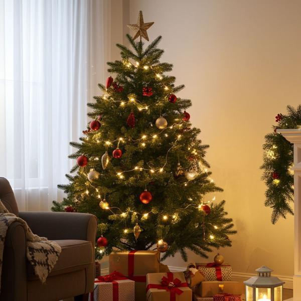 Traumhafte Draht Lichterkette 40 LEDs, warmweiss, 2m – Gemütliche Weihnachts-Deko für Innen – Batteriebetrieben, IP20 