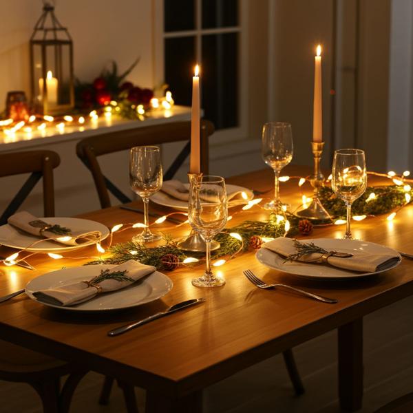 2er-Set Traumhafte Draht Lichterkette 40 LEDs, warmweiss, 2m – Gemütliche Weihnachts-Deko für Innen – Batteriebetrieben, IP20 