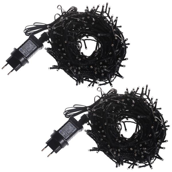 2er-Set XL Lichterkette 320 LEDs warmweiss 24m, für Innen und Aussen, IP44 – Top Deko für Weihnachten, Garten, Terrasse