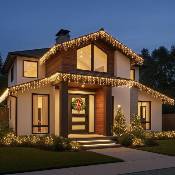 Hochwertige XXL LED Lichterkette 54m, warmweiss mit 720 LEDs - Weihnachtsbeleuchtung mit 7 Programmen - Wetterfeste IP44 Deko für Innen & Aussen