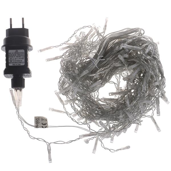 Brillante Eisregen Lichterkette 6,5m kaltweiss mit 180 Lichtern - Wetterfest IP44 - Perfekt für Weihnachtsdeko, Balkon, Terasse, u.v.m.