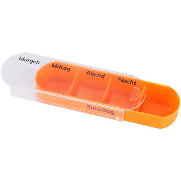 set of 2 medication box 7 days: Colorful, 4 compartments daily - A weekly pill dispenser for easy, safe intake & overview
