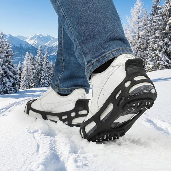 Premium shoe spikes for shoe size 40–43: secure traction on ice & snow, crampons for maximum sure-footedness, non-slip & durable